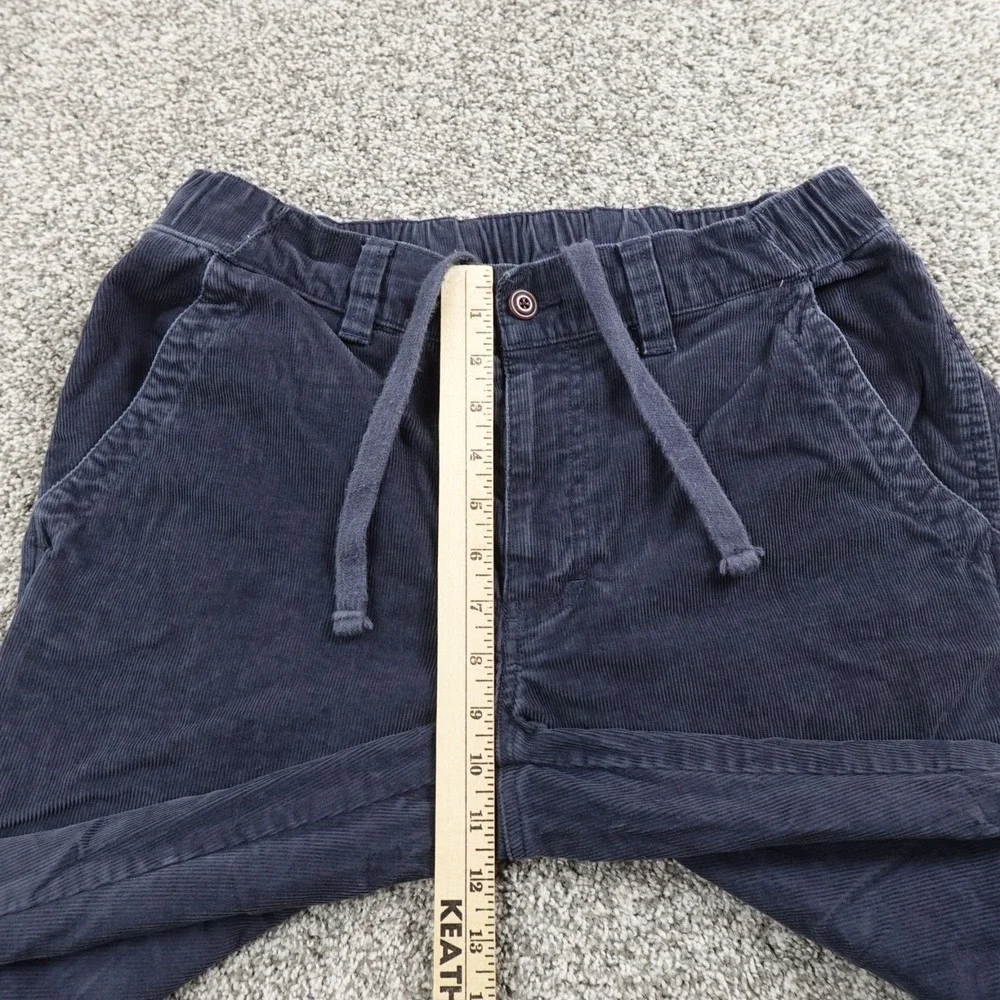LL Bean Pants Mens M Blue‎ Beanflex Corduroy Cord Chino Drawstring Hike Stretch